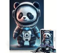 Astronaut Panda Bear for Adults 1000 Piece Jigsaw Puzzle Logic Practice Peaceful Recreation Clean Edges Lovely Gift (38X52CM)