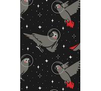 Astronaut Parrot: African Grey Parrot Notebook, Blank Lined Notebook For Notes And Writing, Parrot 6x9 Journal, Parrot Diary, Parrot Notepad, Space ... Grey Parrot Astronaut Notebook, Space Bird,