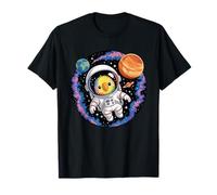 Astronaut Parrot in Space Simple Animals Galaxy T-Shirt
