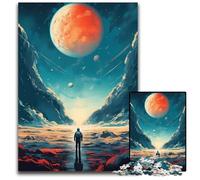 Astronaut Planet 1000 Pieces Puzzles for Adults Puzzles for Adults Birthday Gift Idea Challenging Brain Teaser Game 1000 PCS(38x26cm)