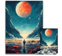 Astronaut Planet 1000 Pieces Puzzles for Adults Puzzles for Adults Birthday Gift Idea Challenging Brain Teaser Game 1000 PCS(75x50cm)