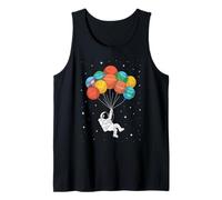Astronaut Planet Balloons Whimsical Space & Astronomy Tank Top