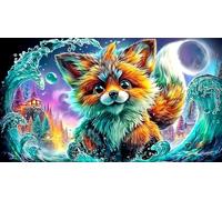 Astronaut-Playing-Guitar-on-Moon 1000 Piece Jigsaw Puzzles Old Kids Birthday Presents Decoration 75x50cm/1000pcs