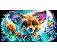 Astronaut Playing Guitar on Moon Jigsaw Puzzle 1000 Piece for Adults - Recycled Paper Home Activity & Great Gift Idea 38x52/1000pcs