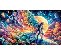 Astronaut-playing-guitar-on-the-moon 1000Pc Adult Jigsaws Puzzle Game Fun Present & Activity for Home Impossible Hard Difficult Educational Game Decompression 38x52/1000pcs