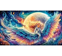 Astronaut-playing-guitar-on-the-moon Puzzle for Adults 1000Pc Recycled Paper Beautiful Decoration Puzzle Challenging for Decompression and Wall Decor Great Gift Idea 38x52/1000pcs