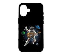 Astronaut Playing Guitar Retro Space Rock Music Case for iPhone 16