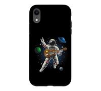 Astronaut Playing Guitar Retro Space Rock Music Case for iPhone XR