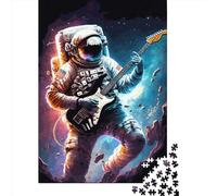 Astronaut Playing Guitar842 Puzzles for Adults,1000 Piece Jigsaw Puzzles for Adults, Wooden Puzzle Fun Decompressing Game 1000pcs (75x50cm)