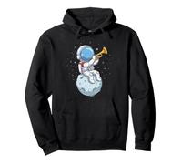 Astronaut Playing Trumpet Player Musician Trumpeter Music Pullover Hoodie