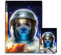 Astronaut Poodle Dog Jigsaw Puzzles 1000 Pieces for Adults Difficult Puzzles for Adults Ideal DIY Decor & Brain Teaser Gift 1000 PCS(38x26cm)
