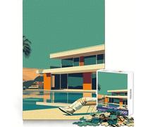 Astronaut Pool Cocktail Mi Jigsaw Puzzles for Adults 1000 Pieces Sharp Memory Restful Pleasure Neat Edges Memorable Gift (38X52CM)