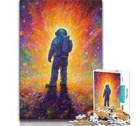 Astronaut Praying Jigsaw Puzzles for Adults 1000 Pieces,Family Game Stress Reliever Difficult Challenge Great Gifts And Toys 50x75cm