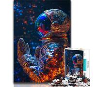 Astronaut Praying Jigsaw Puzzles for Adults Teenagers Jigsaws Puzzle,Help The Brain Exercise Addictive Toys to Cultivate Patience A Work of Art (38x26cm)
