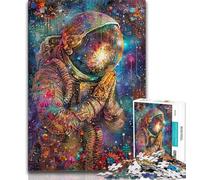 Astronaut Praying Jigsaw Puzzles for Teenagers,Help The Brain Exercise Addictive Toys to Cultivate Patience A Work of Art 38x26cm