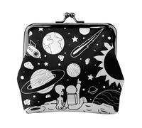 Astronaut Printing Small Coin Purse, Lightweight Travel Wallet for Sightseeing Tours and Shopping Sprees
