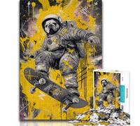 Astronaut Pug 1000 Piece Jigsaw Puzzles for Adults Gifts,Decompressing Intellectual Educational Toy Great Gifts And Toys 50x75cm