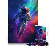 Astronaut Rainbow Galaxy Adults Puzzles 1000 Piece Jigsaws Mind Challenge Quiet Enjoyment Accurate Cut Unique Gift (38X52CM)