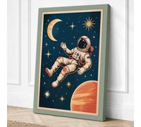 Astronaut Reaching for the Canvas Wall Art Print 30x20 Inch