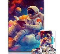 Astronaut Reading 1000 Piece Jigsaw Puzzle for Adults And Teenagers,for Educational Game Challenge Toy Unique Home Decor And Gifts 38x26cm