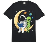 Astronaut Reading Book Alien Planets Galaxy Universe Kids Comfort Colors Adult Heavyweight T-Shirt