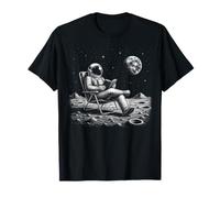 Astronaut Reading Book Space Moon Spaceman Astronomy Sci Fi T-Shirt