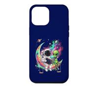 Astronaut Reading Book to Alien Moon Space Astronomy Galaxy Case for iPhone 12 Pro Max