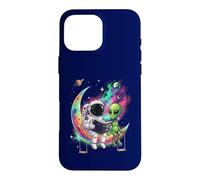 Astronaut Reading Book to Alien Moon Space Astronomy Galaxy Case for iPhone 16 Pro Max
