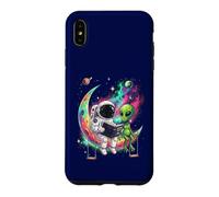 Astronaut Reading Book to Alien Moon Space Astronomy Galaxy Case for iPhone XS Max
