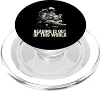 Astronaut Reading Is Out Of This World Space Book Lover PopSockets PopGrip for MagSafe