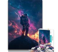 Astronaut Reading Puzzles 1000 Pieces for Teenagers,Help The Brain Exercise Addictive Toys to Cultivate Patience Parent-child Interaction (38x26cm)