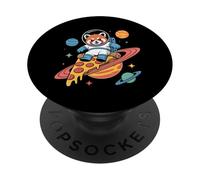 Astronaut Red Panda Cosmic Pizza Ride PopSockets Adhesive PopGrip