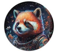 Astronaut Red Panda Jigsaws 1000 Pieces for Adults Round Jigsaw Puzzles 1000 Pieces for Adults Brain Teaser, Adult Game, Family Interactive Activity 67.5x67.5cm