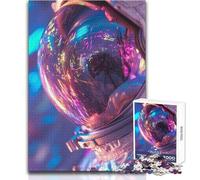 Astronaut Reflection Adults 1000 Pieces Puzzle Strategic Thinking Learning Game Ideal Meaningful Gift for Any Event Size 50x75cm