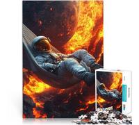 Astronaut Relaxing in Lava2000 Piece Jigsaw Puzzles for teenagers Jigsaw For Family Fun Suitable for desktop decoration 70x100cm