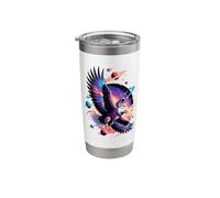 Astronaut Rides Eagle Space Planets Galaxy Stars Stainless Steel Insulated Tumbler