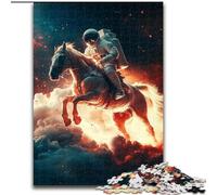 Astronaut Riding A Horse Adult Jigsaw Puzzles 1000 Pieces, Challenging To Complete But Fun And Humorous Birthday Present, Gifts, Wall Art (26x38cm)