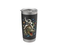 Astronaut Riding Alligator Space Adventure Stainless Steel Insulated Tumbler