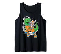 Astronaut Riding Dinosaur Space Explorer Moon Adventure Kids Tank Top