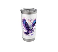 Astronaut Riding Galaxy Owl with Comets Space Owls Stainless Steel Insulated Tumbler