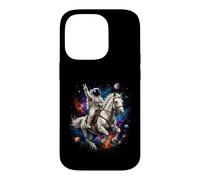Astronaut Riding Horse Across Cosmic Universe Space Scene Case for iPhone 14 Pro