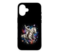 Astronaut Riding Horse Across Cosmic Universe Space Scene Case for iPhone 16