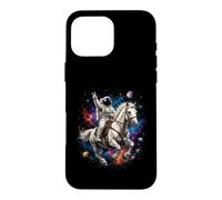 Astronaut Riding Horse Across Cosmic Universe Space Scene Case for iPhone 16 Pro Max