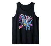 Astronaut Riding on Dinosaur, Space Astronaut Dinosaur Tank Top