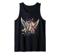 Astronaut Riding Pegasus Across Cosmic Universe Space Scene Tank Top
