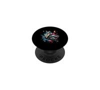 Astronaut Riding Shark Across Cosmic Universe Space Scene PopSockets Adhesive PopGrip