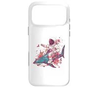 Astronaut Riding Shark Space Ocean Floral Art Case for iPhone 17 Pro Max