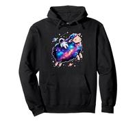 Astronaut Riding Sheep Space Stars Galaxy Planets Pullover Hoodie