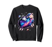 Astronaut Riding Sheep Space Stars Galaxy Planets Sweatshirt