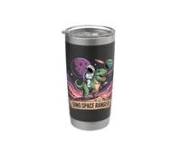 Astronaut Riding T-Rex Dino Space Ranger Asteroid Planet Stainless Steel Insulated Tumbler